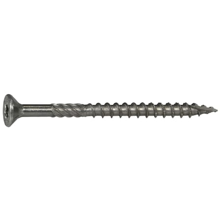 Saberdrive Deck Screw, #9 x 2-1/2 in, 18-8 Stainless Steel, Flat Head, Torx Drive, 258 PK 53998
